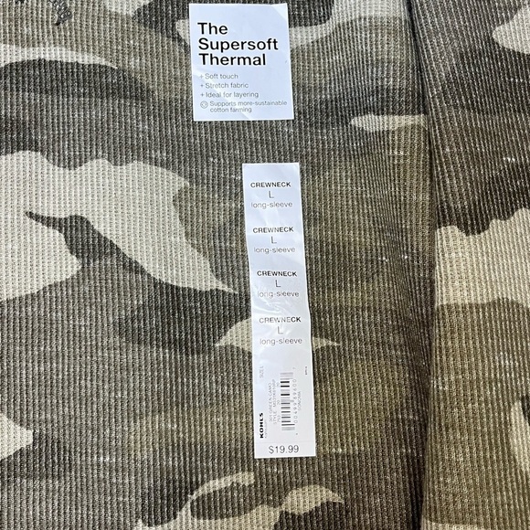 🆕 Men’s Large Sonoma Super Soft Thermal Camouflage Crew Neck Fast Shipping - Picture 2 of 4